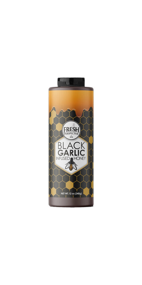 "Fresh Perspective" Black Garlic Infused Honey-12oz Squeeze Bottle